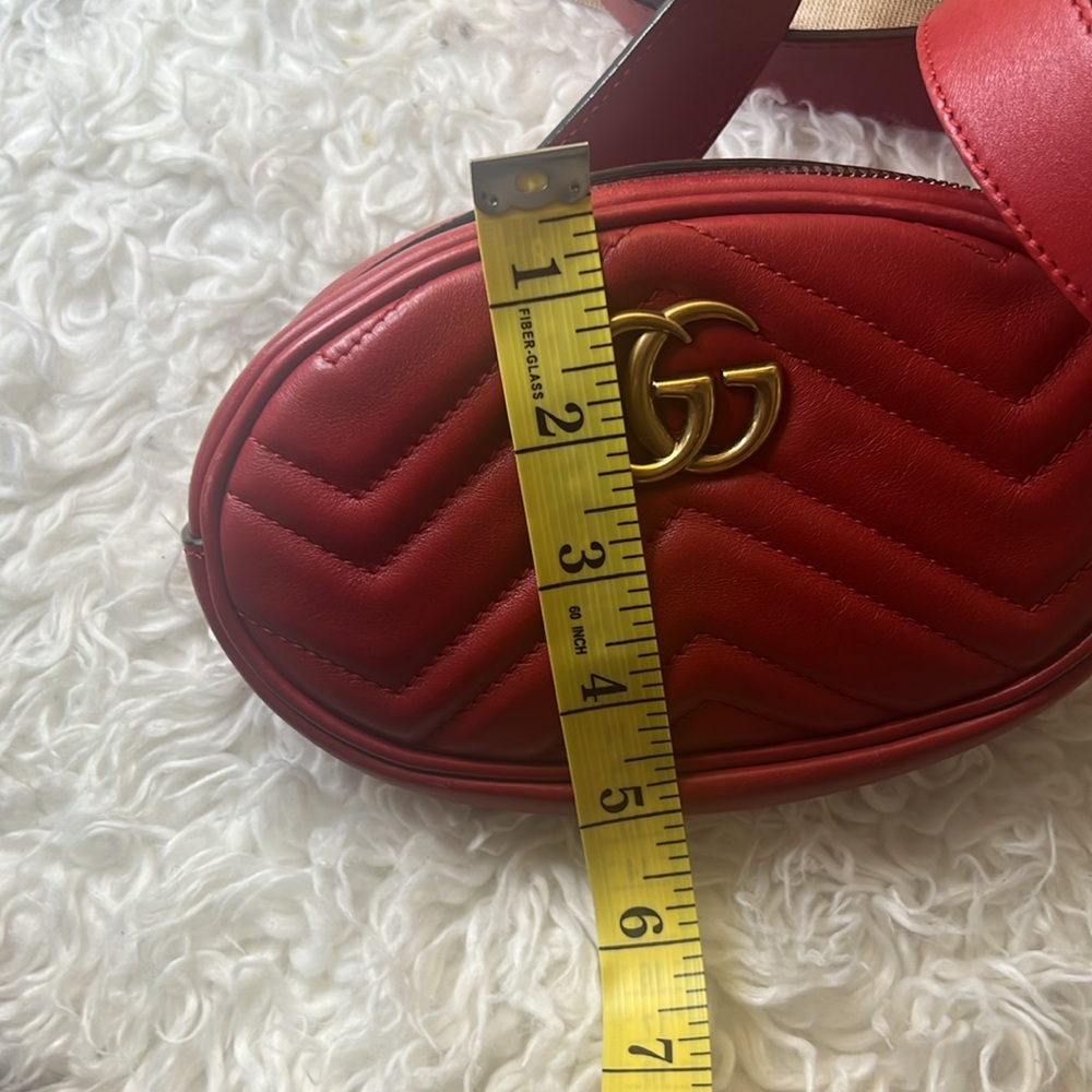 Gucci Red GG Marmont Belt bag red - Picture 14 of 14